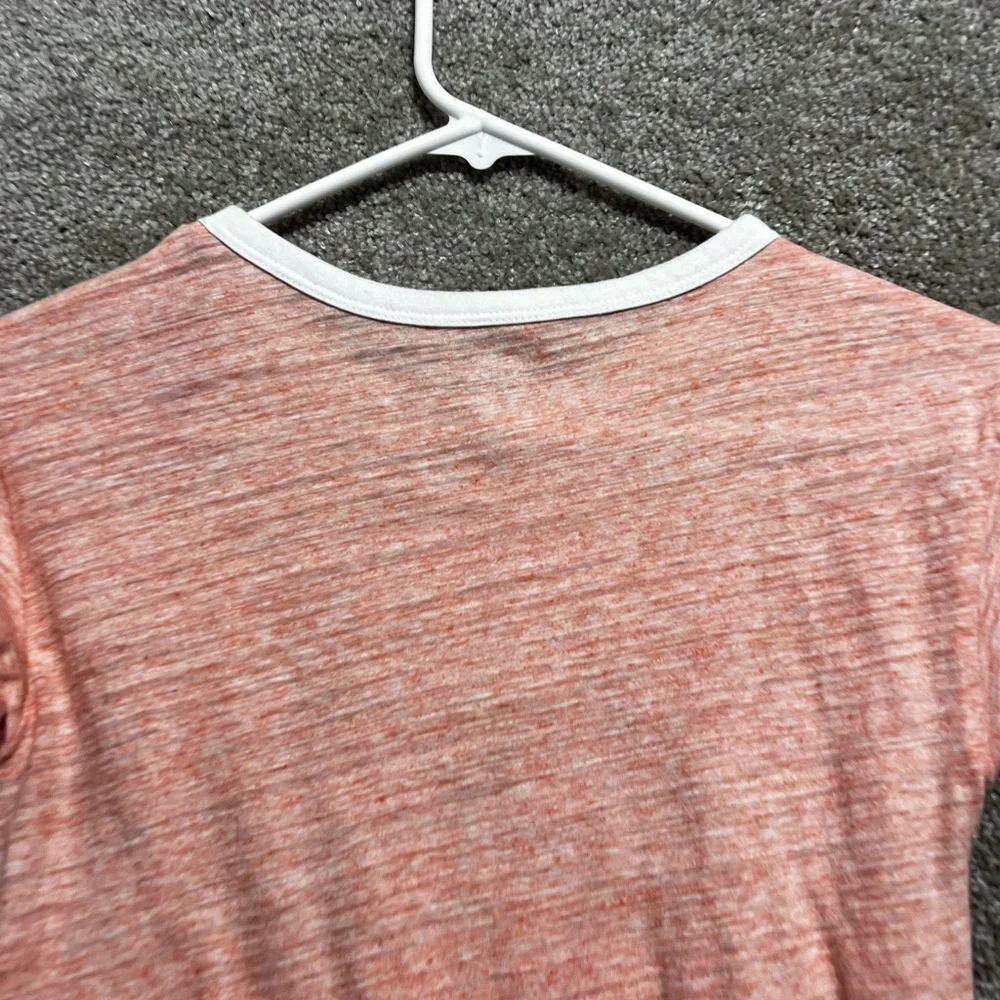 Justice Girls Orange Short Sleeve Tee Shirt Top Size Small 7/8
